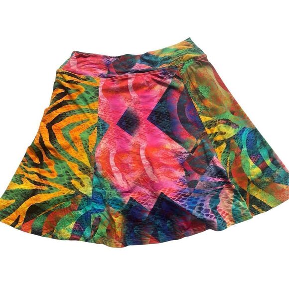 Dona Jo active wear skort multi color sz 2 - Picture 2 of 3
